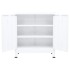 Baúl de almacenaje industrial acero blanco 90x40x100