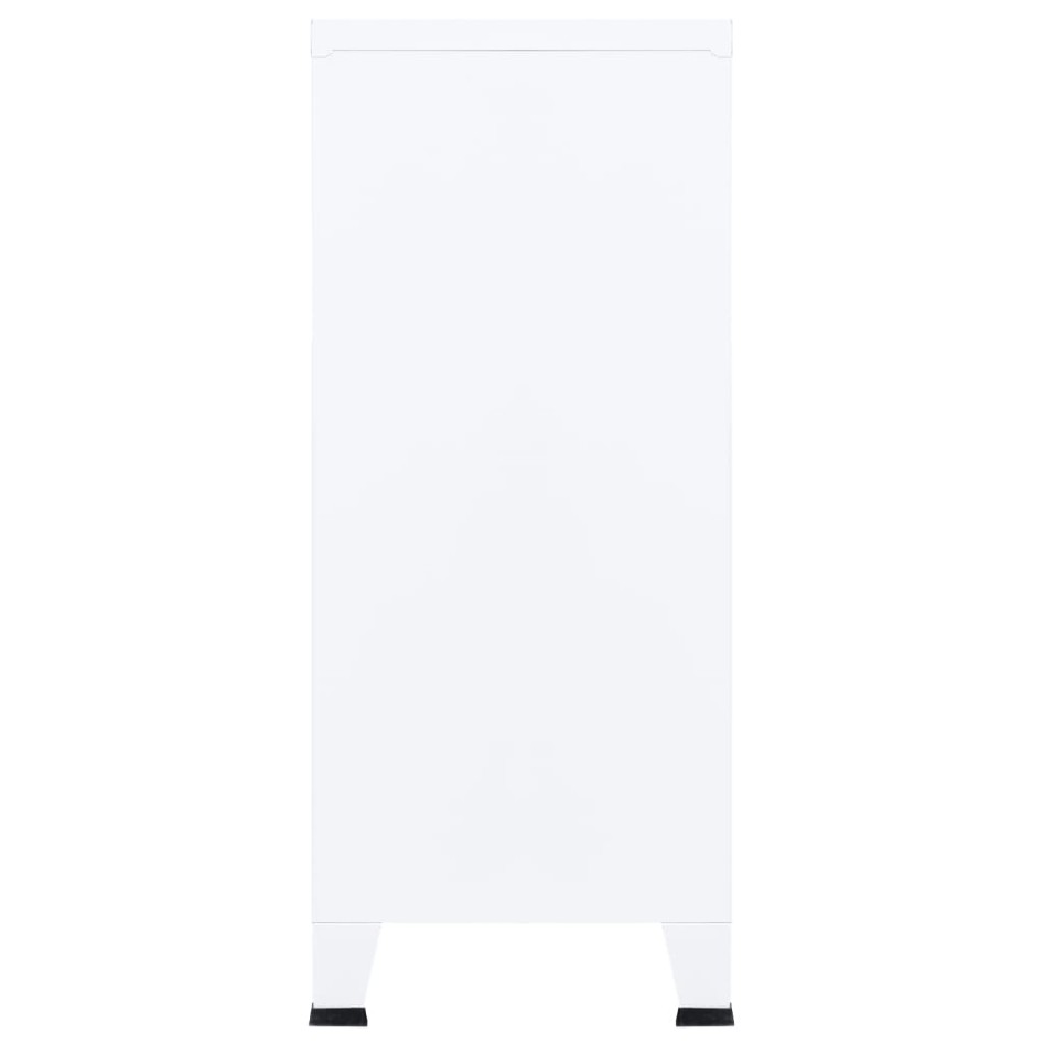 Baúl de almacenaje industrial acero blanco 90x40x100