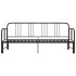 Estructura de sofá cama extraíble metal negro 90x200