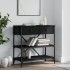 Mesa consola madera de ingeniería negro 75x34,5x75