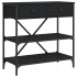 Mesa consola madera de ingeniería negro 75x34,5x75