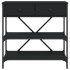 Mesa consola madera de ingeniería negro 75x34,5x75