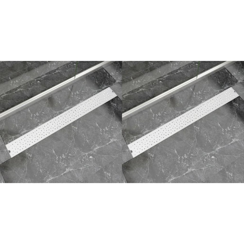 Desagüe ducha lineal 2 pzs burbuja 1030x140 mm acero