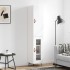 Aparador alto madera contrachapada blanco brillo 34,5x34x180