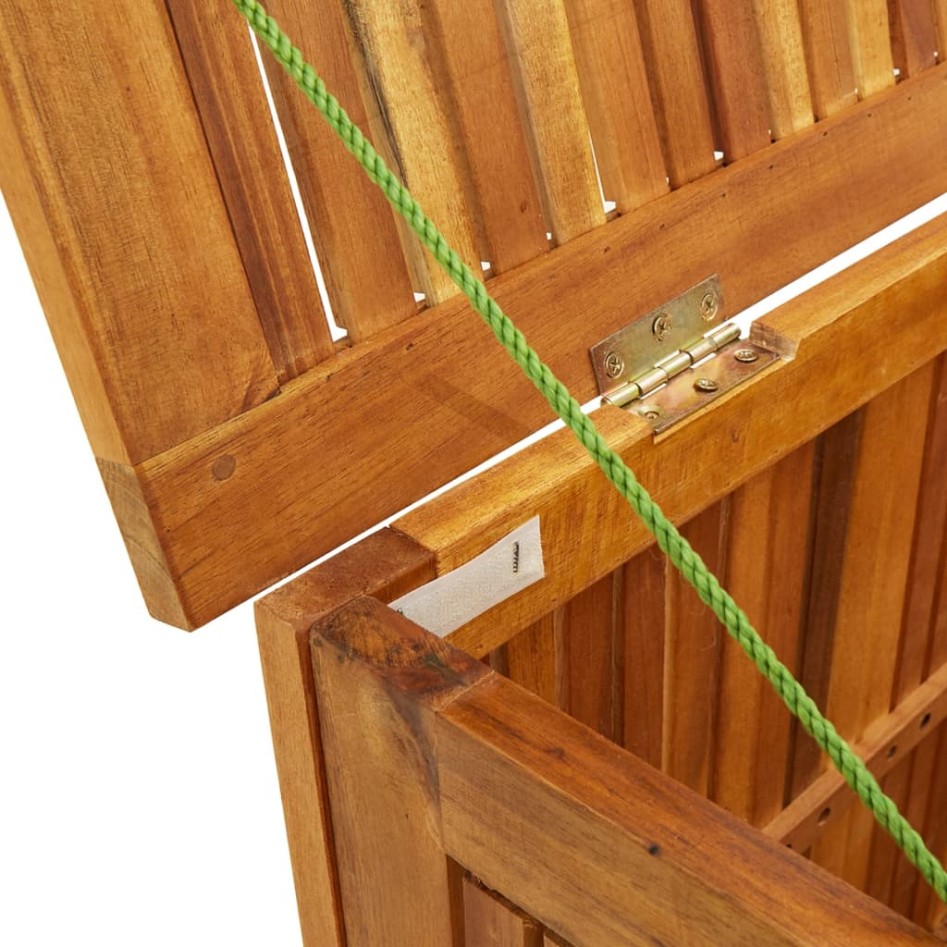 Caja de almacenaje de jardín madera maciza acacia 113x50x58