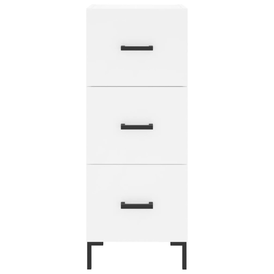 Aparador alto madera contrachapada blanco 34,5x34x180