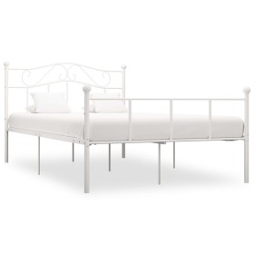 Estructura de cama de metal blanco 120x200