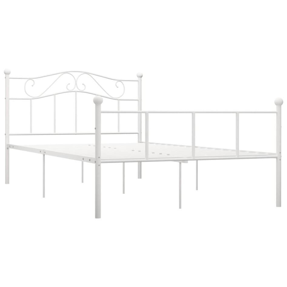 Estructura de cama de metal blanco 120x200