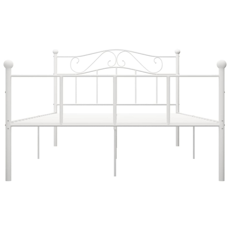 Estructura de cama de metal blanco 120x200