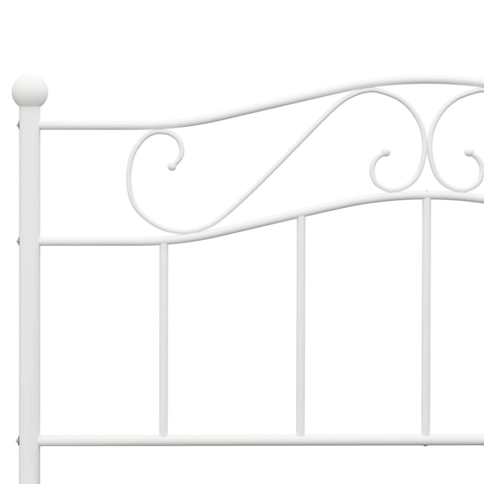 Estructura de cama de metal blanco 120x200