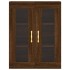 Aparador alto madera contrachapada marrón roble 69,5x34x180