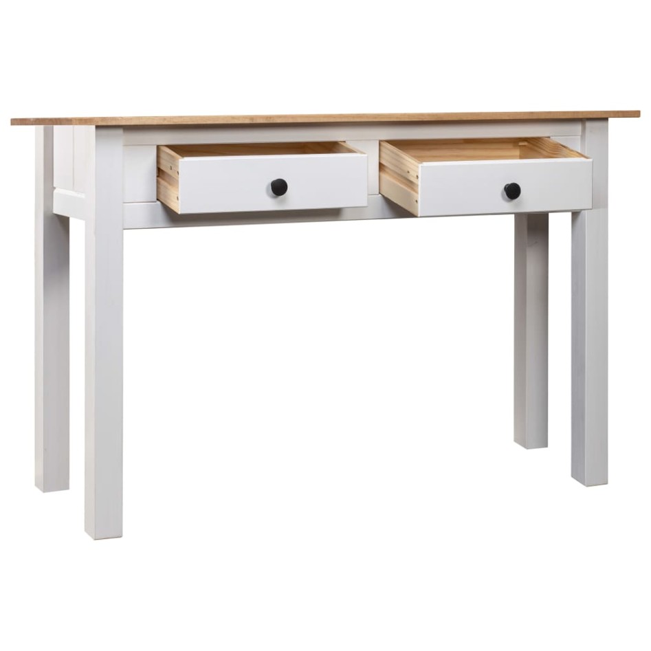Mesa consola madera maciza pino Panamá blanco