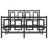 Estructura de cama cabecero y estribo metal negro 120x200