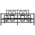 Estructura de cama cabecero y estribo metal negro 160x200