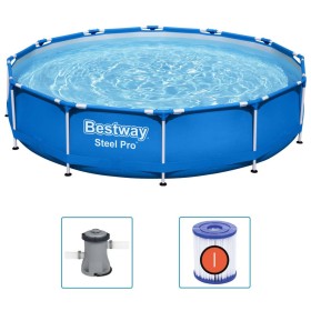Piscina circular con estructura Steel Pro 366 x 76 cms