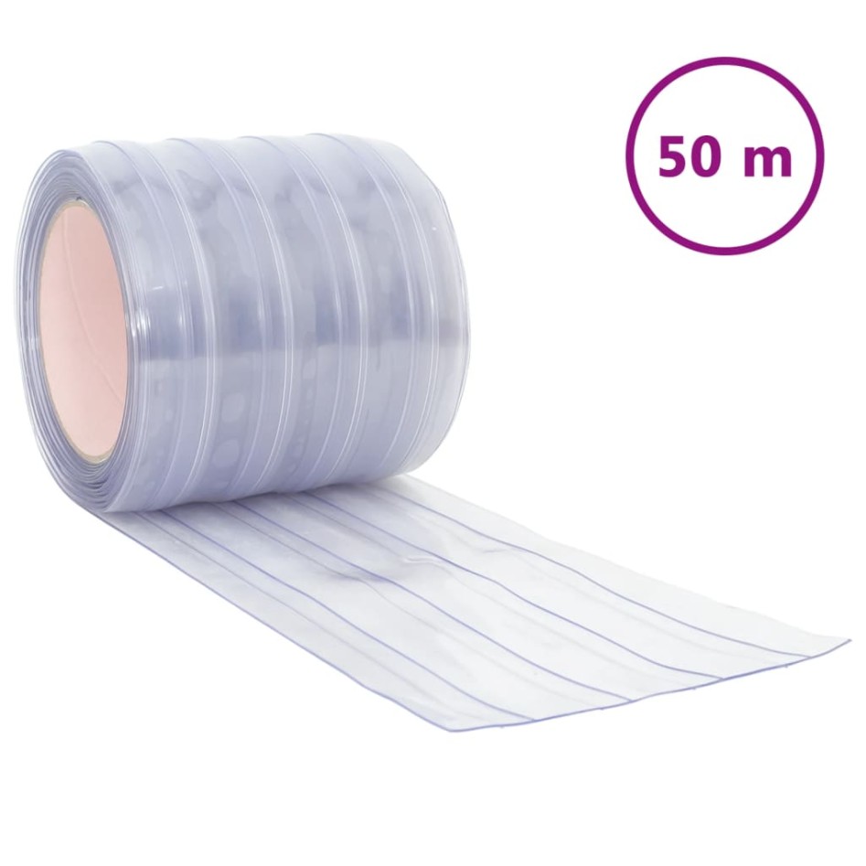 Tira de cortina para puertas PVC transparente 200x1,6 mm 50