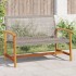 Banco de jardín madera de acacia y ratán PE gris 112