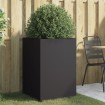 Jardinera de acero laminado en frío negro 52x48x75 cm
