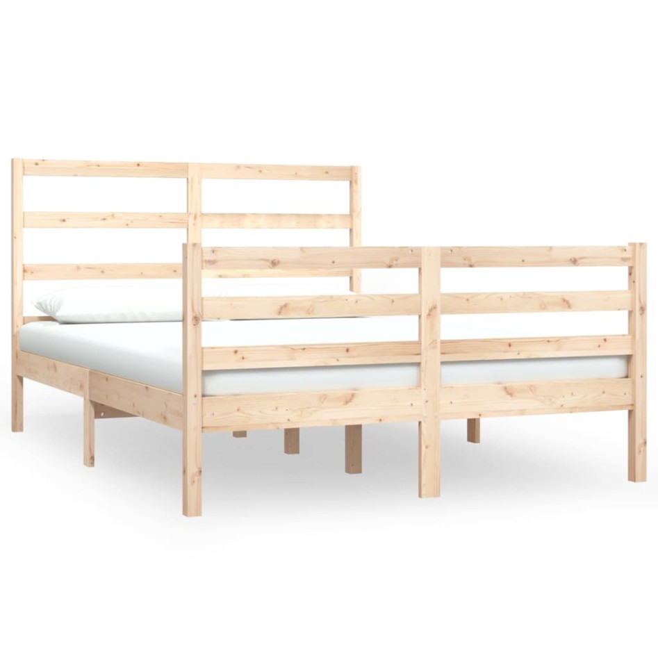 Estructura de cama madera maciza de pino 120x190