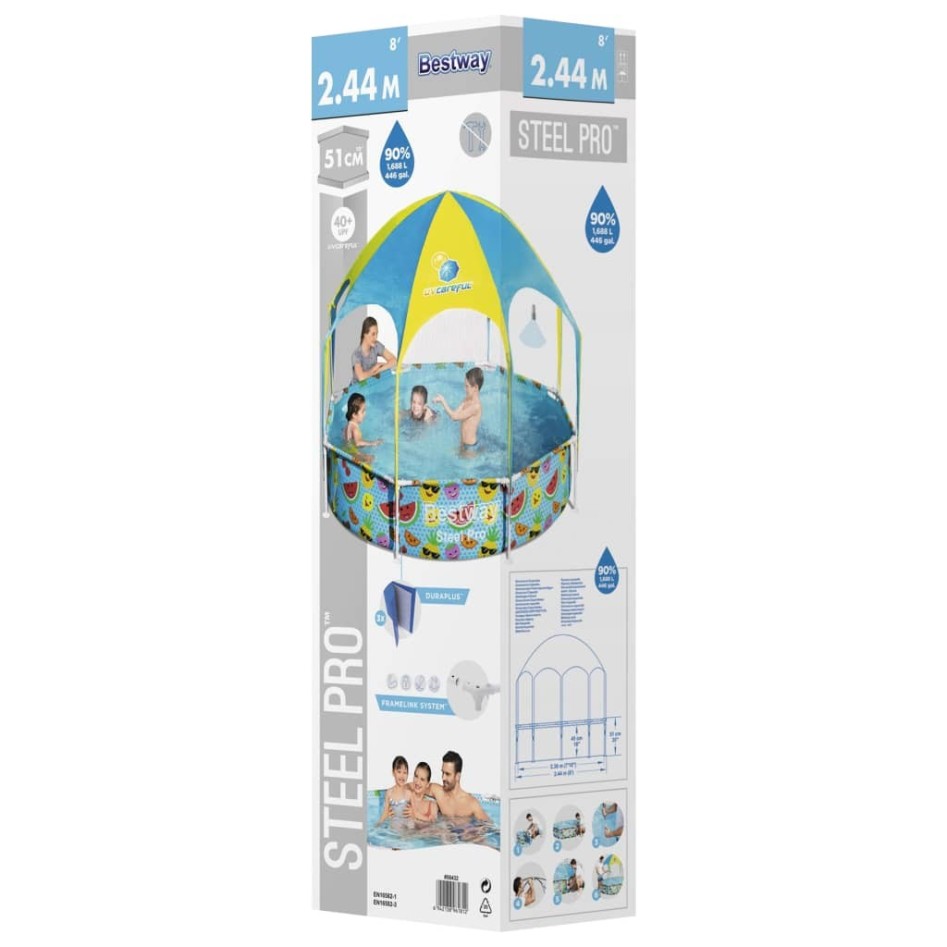 Piscina para niños Steel Pro UV Careful 244x51 cm