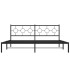 Estructura de cama con cabecero metal negro 200x200