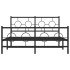 Estructura de cama cabecero y estribo metal negro 140x190