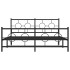 Estructura de cama cabecero y estribo metal negro 150x200