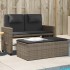 Sillón reclinable de jardín con cojines ratán sintético