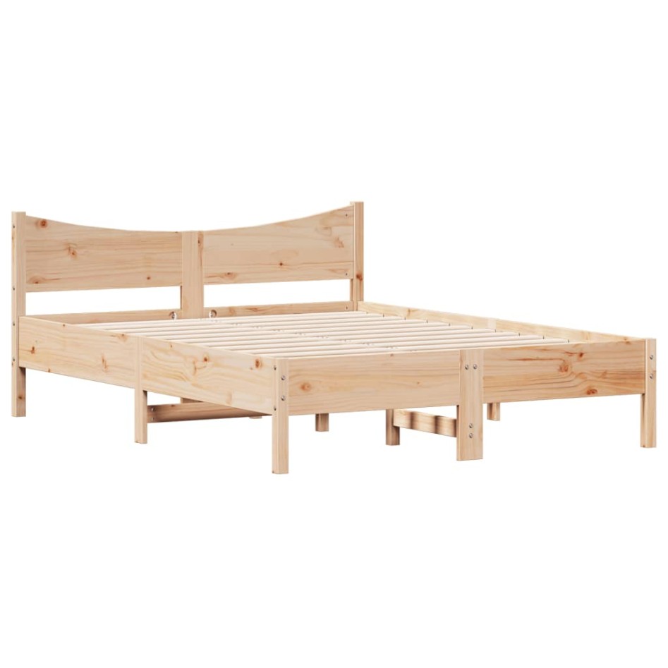 Estructura de cama de madera maciza de pino 140x190