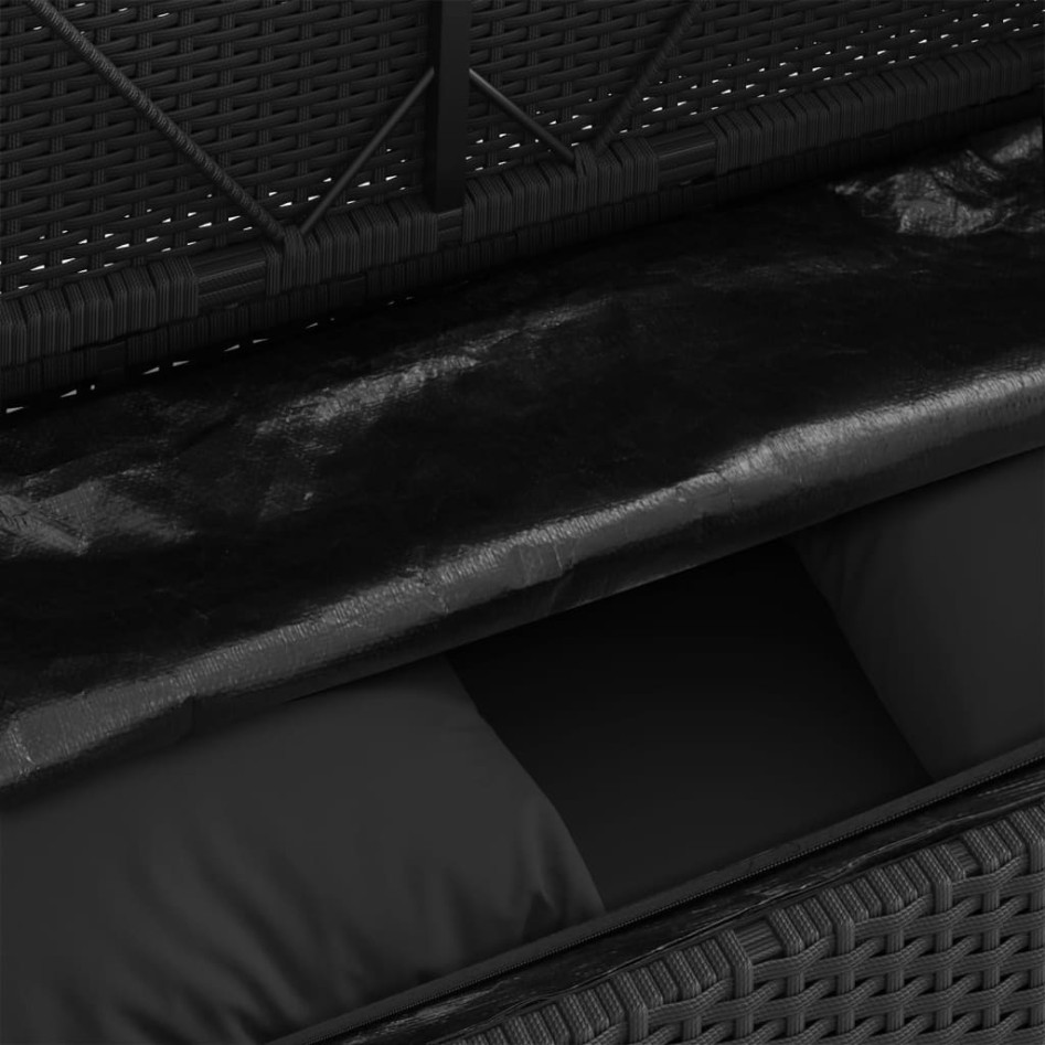 Banco de jardín con cojines ratán sintético