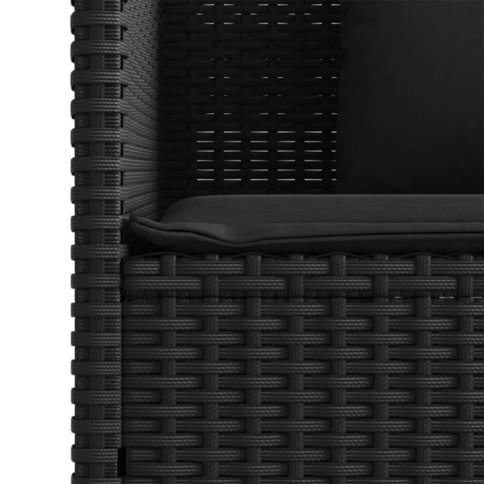 Banco de jardín con cojines ratán sintético