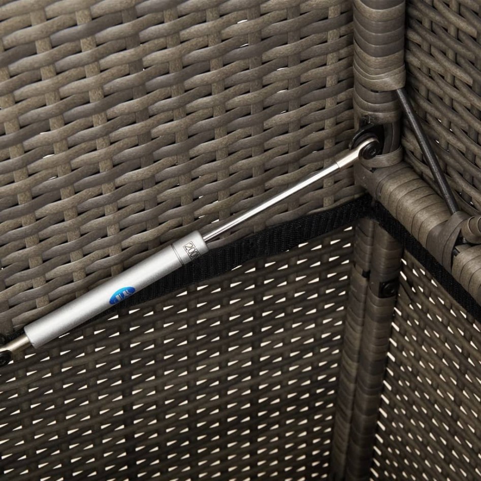 Banco de jardín con cojines ratán sintético