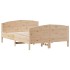 Estructura de cama con cabecero madera maciza pino 120x190