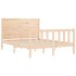 Estructura de cama con cabecero madera maciza 120x200