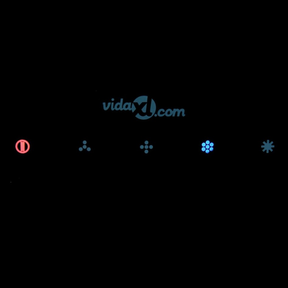 Campana extractora de isla sensor táctil LCD vidrio