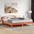 Estructura cama con cabecero madera pino marrón cera 180x200