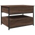 Mesa de centro madera ingeniería metal marrón roble 70x50x50