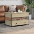 Mesa de centro madera ingeniería metal roble Sonoma 85x50x50
