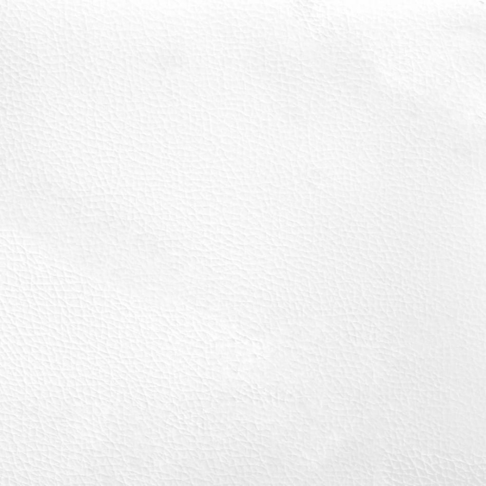 Estructura cama cabecero cuero sintético blanco negro