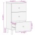 Armario auxiliar madera maciza de mango 40x33x75