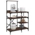 Estantería de cocina madera ingeniería metal marrón