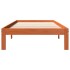 Estructura de cama madera maciza de pino marrón cera 90x200