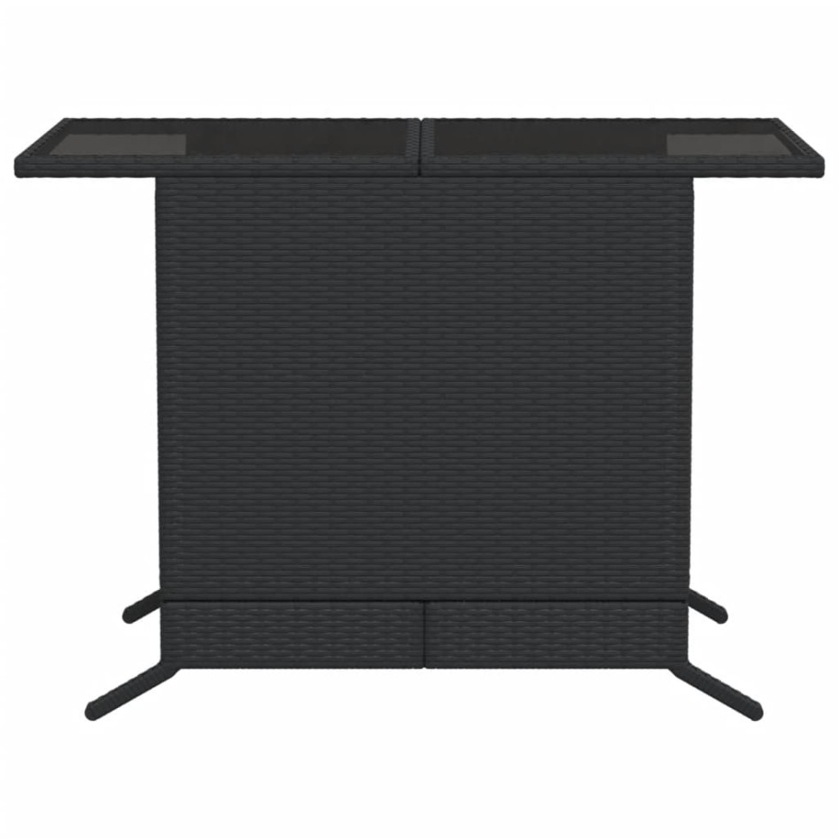 Mesita y sillas con cojines 3 piezas ratán sintético