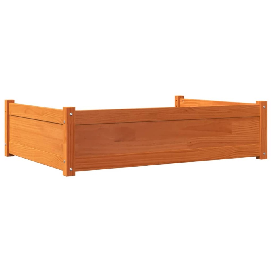 Cama para perros madera de pino marrón cera 105,5x75,5x28