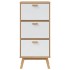 Zapatero OLDEN madera maciza pino blanco y marrón 55x35x120
