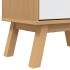 Zapatero OLDEN madera maciza pino blanco y marrón 55x35x120