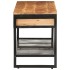 Banco zapatero de madera maciza de acacia y hierro 110x35x45
