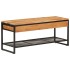 Banco zapatero de madera maciza de acacia y hierro 110x35x45