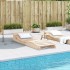 Tumbona de madera maciza de pino 205x70x31,5