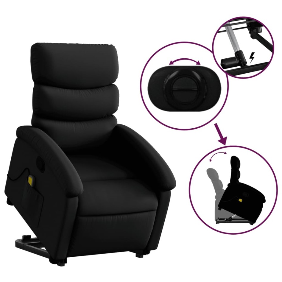 Sillón reclinable de masaje de pie cuero artificial